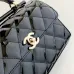 5Chanel Black patent leather box bag top quality #A45530