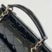 6Chanel Black patent leather box bag top quality #A45530