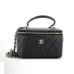 1CHANEL Caviar Quilted Small Vanity Case #A35516