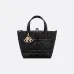 12Dior Black Quilted Leather Tote Bag #A45652