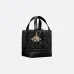 10Dior Black Quilted Leather Tote Bag #A45652