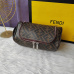 25Fendi Cylinder cosmetic bag with handle and double zipper bag #A26243