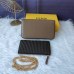 16Fendi Mini handbag with flip and snap closure Pequin fabric back and flat pocket bag #A26242