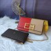 3Fendi Mini handbag with flip and snap closure Pequin fabric back and flat pocket bag #A26242