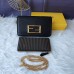 30Fendi Mini handbag with flip and snap closure Pequin fabric back and flat pocket bag #A26242
