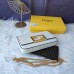 31Fendi Mini handbag with flip and snap closure Pequin fabric back and flat pocket bag #A26242