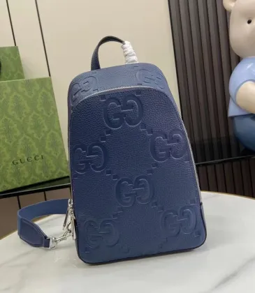 Gucci Jumbo GG crossbody bag in blue leather Original Quality #A39600