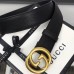 1Gucci 1:1 GG 2.0cm New classic embossed leather belt  for women #9121713