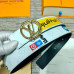 9Men's Louis Vuitton AAA+ reversible Leather Belts W4cm #9129985