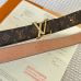 3Louis Vuitton AAA+ Belt for Women 25mm Gold/Silver #A32493