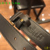 6Leather Men's Gucci AAA+ black Belts double G buckle 3.8cm #9111462