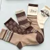 5Dior Striped Cotton Crew Socks with Logo #A45588