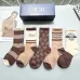 9Dior Striped Cotton Crew Socks with Logo #A45588