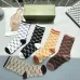 5Gucci Striped Cotton Crew Socks with Logo #A45585