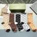 1Gucci Striped Cotton Crew Socks with Logo #A45585