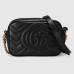 4Gucci AAA+ 1:1 original GG Marmont matelasse mini Shoulder Bags black #9109694