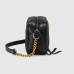 5Gucci AAA+ 1:1 original GG Marmont matelasse mini Shoulder Bags black #9109694