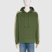 5Gucci mens green side-sleeve GG logo hoodie #A33634