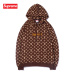 3Supreme LV Hoodies for Men Women in Red coffee #99117748
