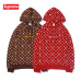 1Supreme LV Hoodies for Men Women in Red coffee #99117748