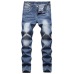 182021 new men's jeans blue stretch European and American personality zipper decoration jeans trendy men #99905875