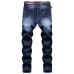 42021 new men's jeans blue stretch European and American personality zipper decoration jeans trendy men #99905875