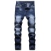 12021 new men's jeans blue stretch European and American personality zipper decoration jeans trendy men #99905875