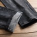 6European and American jeans men's street fashion brand motorcycle men's personality wrinkled slim stretch tide jeans #99905862