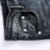 14Nostalgic ripped appliqué locomotive men's jeans #99905865