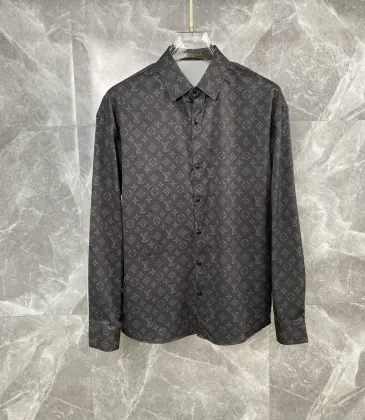 Louis Vuitton Monogram long sleeve shirt Black/Blue/White #9999938390