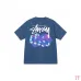 3Stussy 2024 New Summer Collection Dice and Alphabet Print Loose Half Sleeve Stussy T-shirt for Men and Women, 230g Pure Cotton Tubular Fabric, Sizes S-XXL #A33191