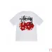 5Stussy 2024 New Summer Collection Dice and Alphabet Print Loose Half Sleeve Stussy T-shirt for Men and Women, 230g Pure Cotton Tubular Fabric, Sizes S-XXL #A33191