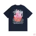 4Stussy Crystal Diamond Reflective print short-sleeved T-shirt for men and women #A33135