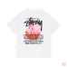 8Stussy Crystal Diamond Reflective print short-sleeved T-shirt for men and women #A33135