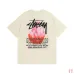 10Stussy Crystal Diamond Reflective print short-sleeved T-shirt for men and women #A33135