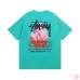 11Stussy Crystal Diamond Reflective print short-sleeved T-shirt for men and women #A33135