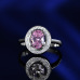 25Popular fashion simple white gold heart-shaped pink opal ring #999914512