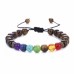 15Black volcanic stone handmade beaded bracelet yoga bracelet natural stone jewelry #9115665
