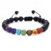 16Black volcanic stone handmade beaded bracelet yoga bracelet natural stone jewelry #9115665