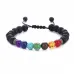 17Black volcanic stone handmade beaded bracelet yoga bracelet natural stone jewelry #9115665