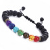 4Black volcanic stone handmade beaded bracelet yoga bracelet natural stone jewelry #9115665