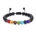 8Black volcanic stone handmade beaded bracelet yoga bracelet natural stone jewelry #9115665