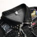 3New men's denim vest trendy men wash Black Embroidered Skull #999923258