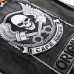 11New men's denim vest trendy men wash Black Embroidered Skull #999923258