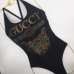 5Gucci black cat one-piece swimming suit diamante #9120026