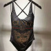 9Gucci black cat one-piece swimming suit diamante #9120026