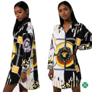 Versace Digital printed shirt dress #99116378