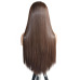 8New matte high temperature silk chemical fiber front lace headgear mixed color long straight hair #999933361