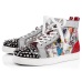 42020 Christian Louboutin red bottoms men women fashion luxury designer shoes spike high top sneakers black white bred grey leather suede flats casual shoe #9874153