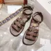 3CELINE Leather Sandals Khaki/Black/Brown #A40502